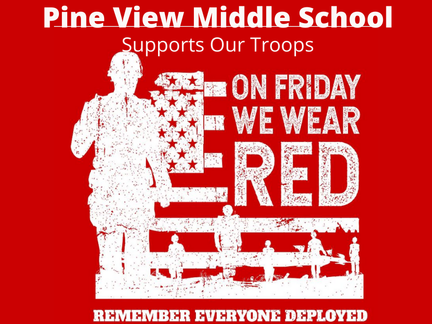 Wear Red to Support the Military