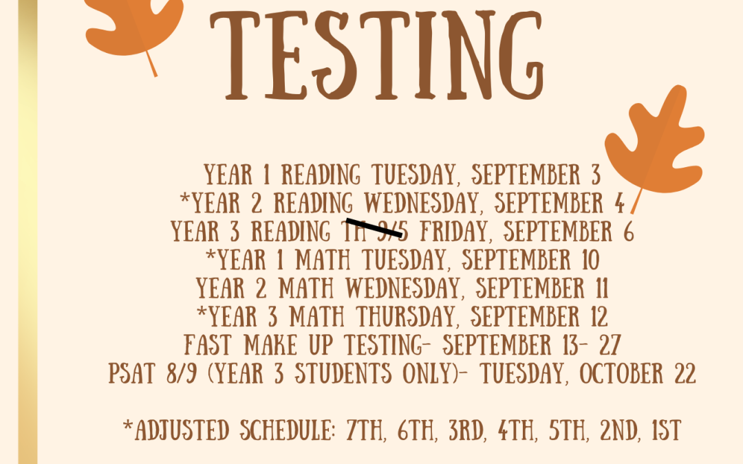 Assessment Calendar