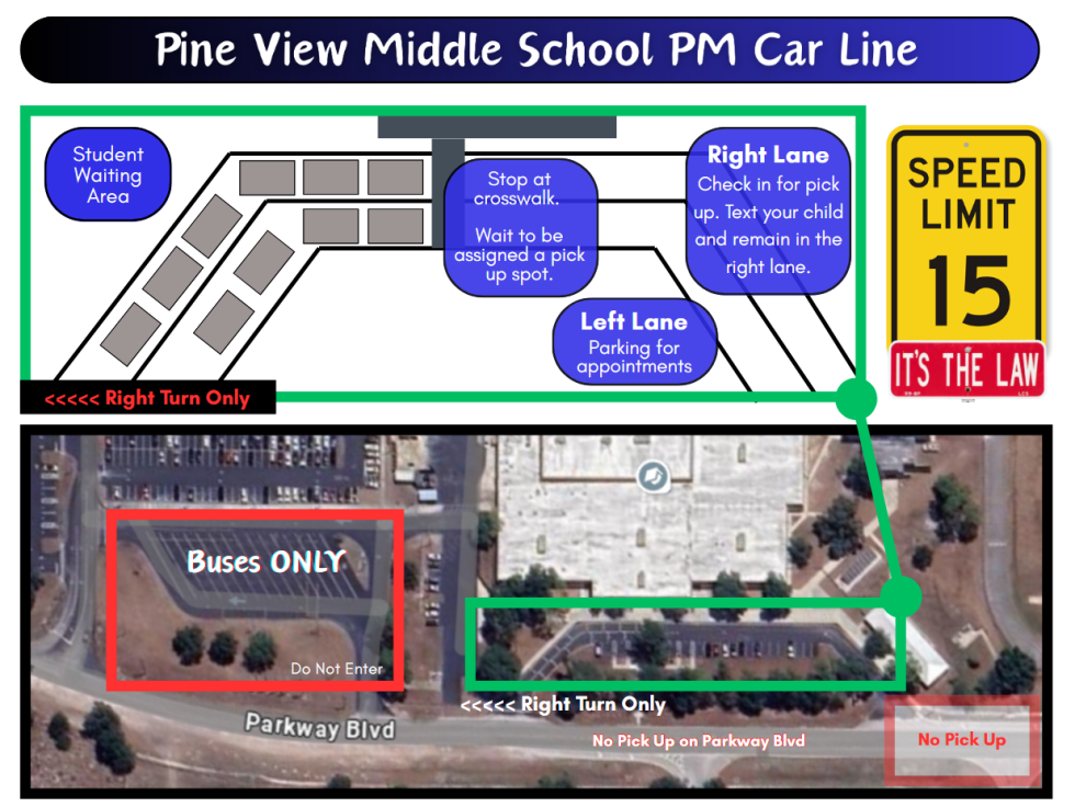 Car Line Information Pine View - PVMS Car Line PM 980x736 
